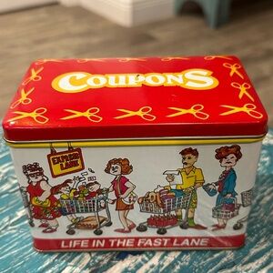 Vintage Metal Coupon Storage Box